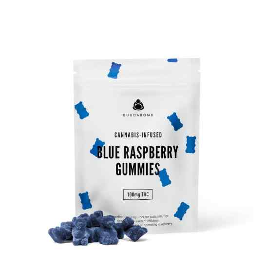 Picture of Buudabomb – Blue Raspberry Gummies (100mg THC) 