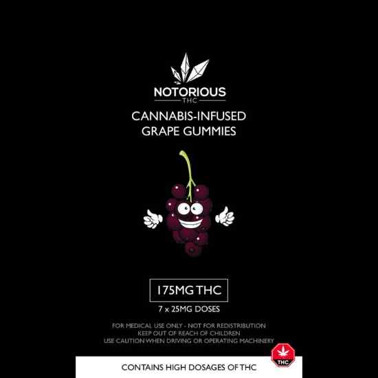 Picture of Notorious THC – Grape Gummies (175MG THC)