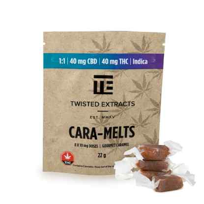 Picture of Twisted Extracts – Cara-Melts – Indica 1:1 (40mg THC + 40mg CBD)